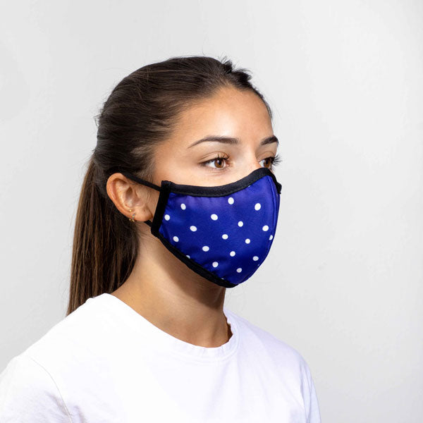 Mascarilla Higiénica Reutilizable modelo lunares