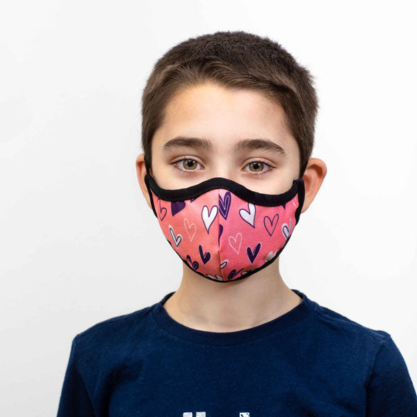 Mascarilla Higiénica Reutilizable Modelo Corazones